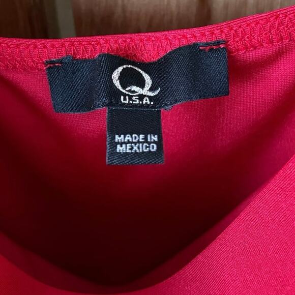 Q USA Medium Red Bodycon Sleeveless Mini Dress - Picture 3 of 6